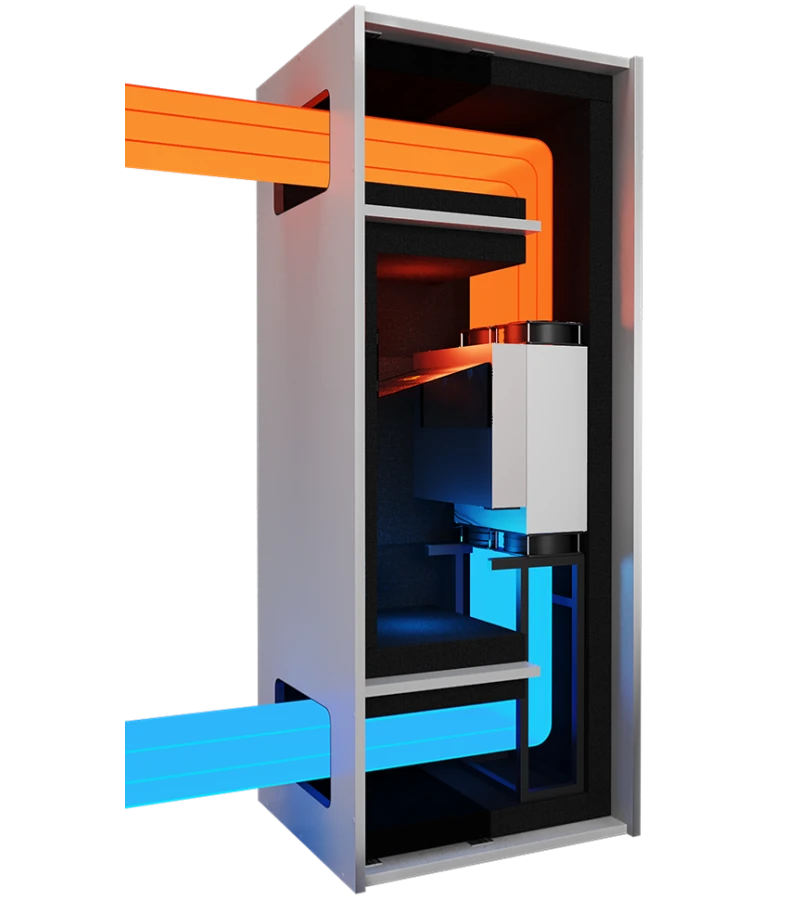 Шумобокс SILENT-BOX Transformer 1 Gray Vertical (1 асик)