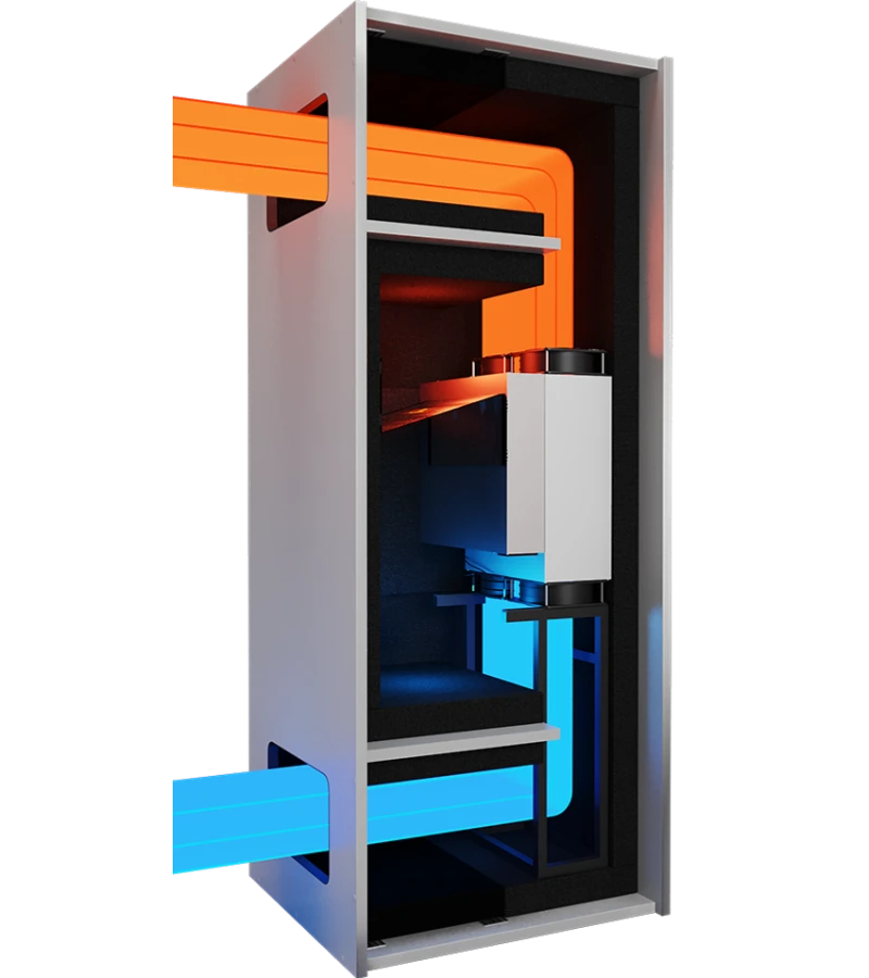 Шумобокс SILENT-BOX Transformer 2 Gray Vertical (2 асік)