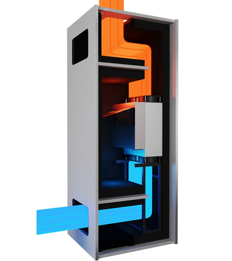 Шумобокс SILENT-BOX Transformer 2 Gray Vertical (2 асік)