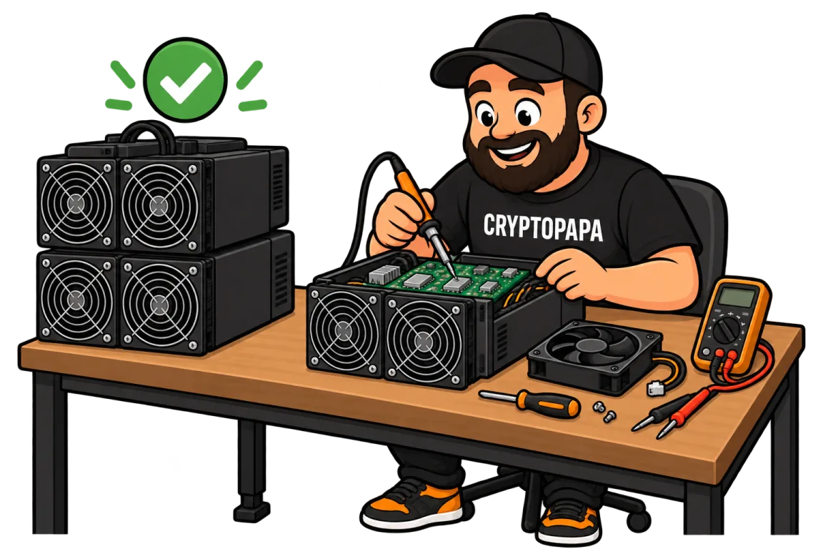 Ремонт асіка в сервісі CRYPTOPAPA